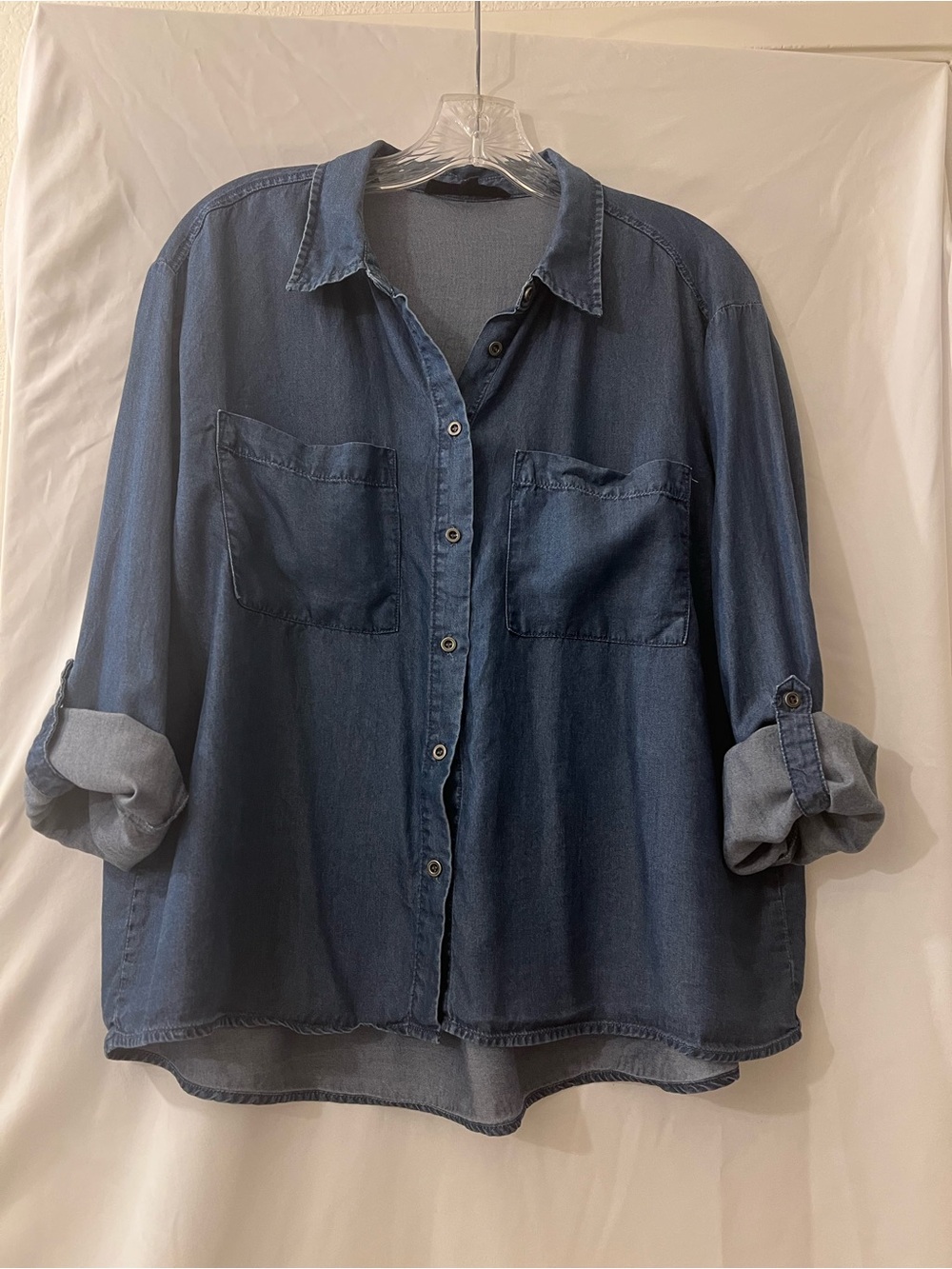 Jane and Delancey Indigo Button-Front Denim Shirt